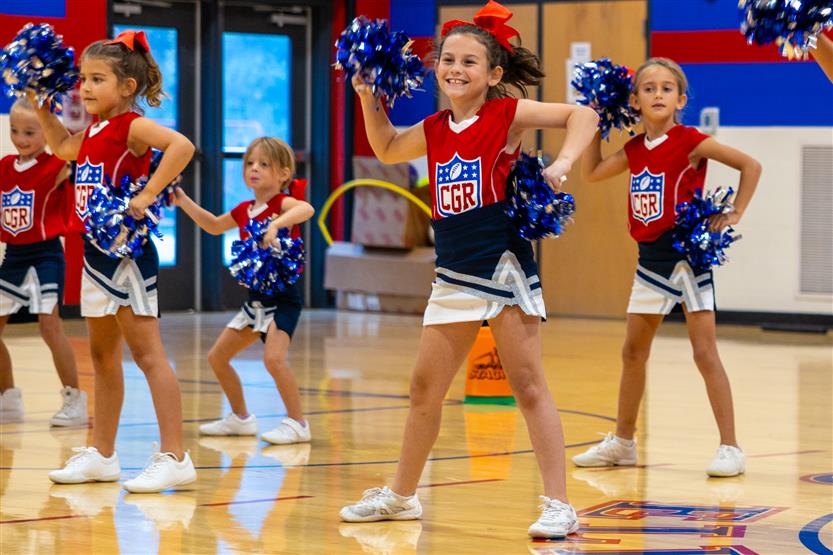 Students at a pep rally